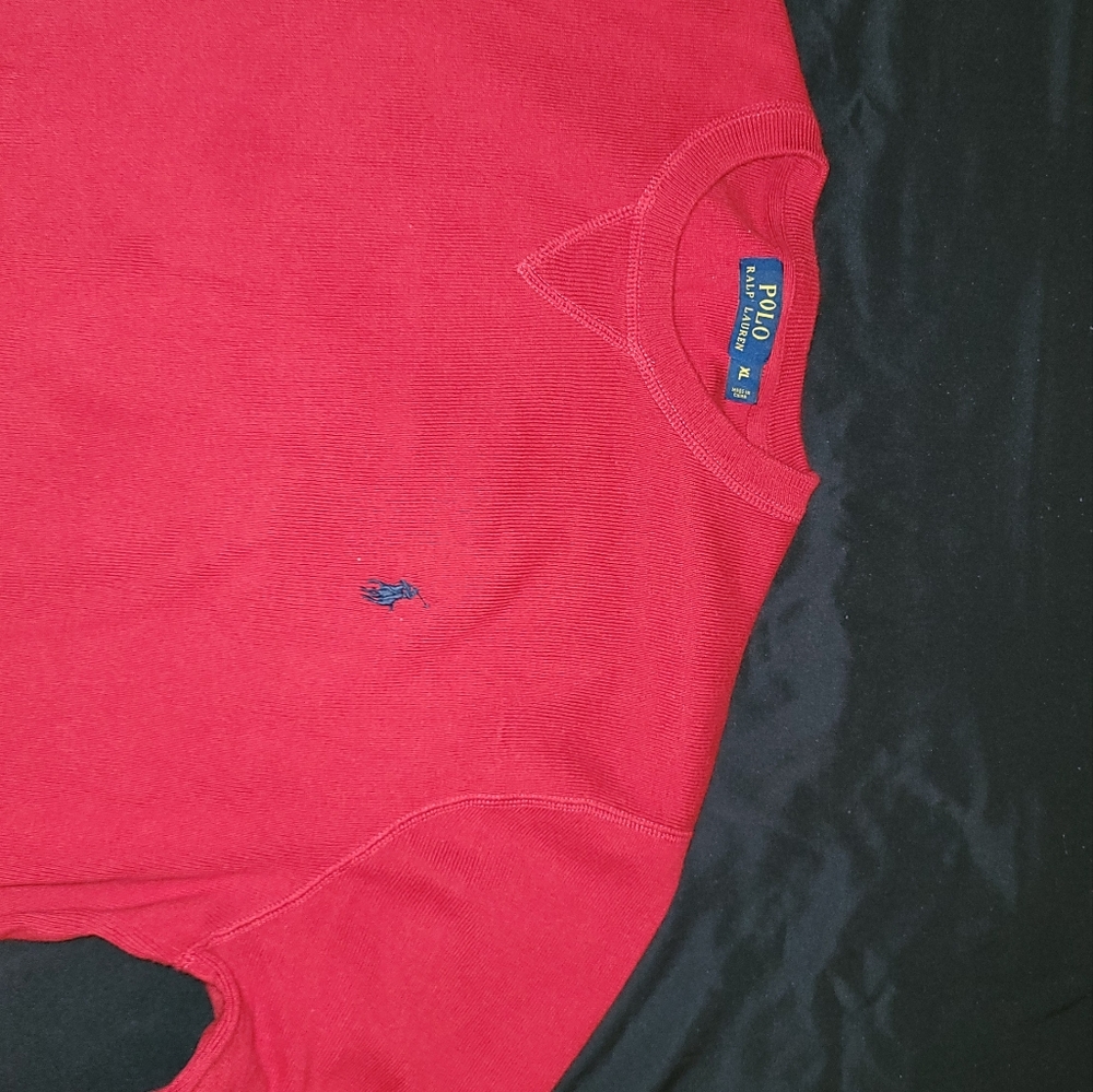 Red XL Polo Sweater